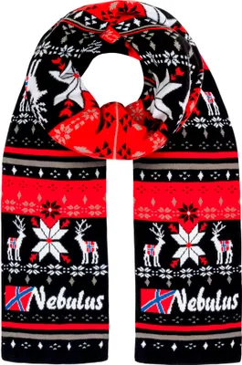 Produktbild von Nebulus Norweger Schal FREDDY, wärmend , weich und kuschelig , P5982 - Uni, schwarz-rot, onesize