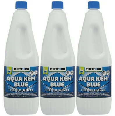 Immagine prodotto di Liquido wc chimico, Aqua Kem Blue 3 x 2 Litri, liquido disgregante wc chimico