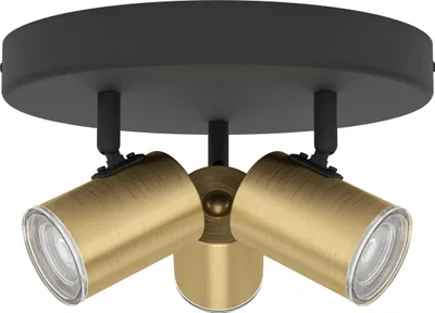 Produktbild von EGLO Deckenlampe Consuma 1, runder Deckenstrahler 3-flammig, Spot Deckenleuchte Badezimmer, Badlampe Decke, GU10 , IP44