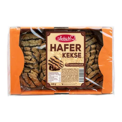 Obrázok produktu pre Liebich ovsené sušienky s kakaovou polevou - 8 x 540 gramov