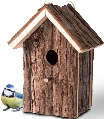 Productafbeelding van Houten Vogelhuisje | Voederhuisje voor Wilde Vogels | Vogelkooi voor Buiten | Nestkastje | 16 x 19,5 x 11,5 cm | Tuin-, Terras- & Balkondecoratie