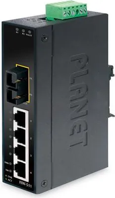 Zdjęcie produktu dla PLANET 4+1 100FX Port Single mode Industrial Ethernet