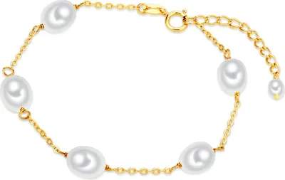 Produktbild von Valero Pearls Perlen-Armband Sterling Silber Süßwasser-Zuchtperle 17,0 cm Basislänge + 3,0 cm Verlängerung 50100073