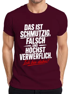 Zdjęcie produktu dla "Schmutzig Falsch Hoechst Verwerflich" - koszulka męska, kolor burgundowy, rozmiar S