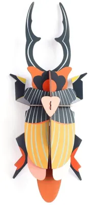 Immagine prodotto di Studio ROOF 3D Hirsch Käfer Cartone - Decorazione Assemblabile 14x8x37 cm