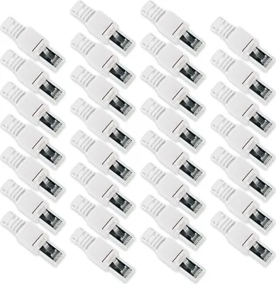 Produktbild von 30x CAT 6A RJ45 Netzwerk Stecker Netzwerkstecker CAT 7 6 5 LAN Kabel werkzeuglos