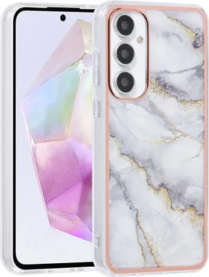 Produktbild von UNIQ Accessory Galaxy A35 Back cover case - Silicone - Marble White