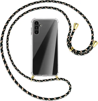 Produktbild von Handykette Backcover-Schutzhülle mit Band (Metall goldfarben) für Samsung Galaxy A13 5G - camouflage