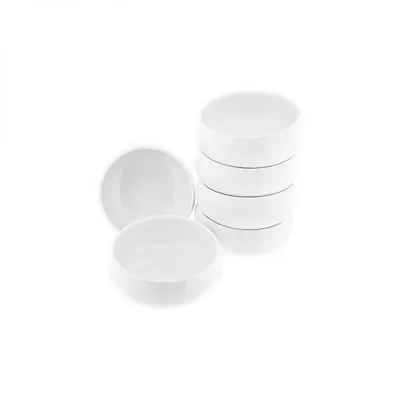 Produktbild von Belicia 6er Schalen Set aus Porzellan in Weiß Hochglanz Rund für Snacks, Desserts oder Müsli