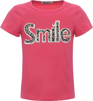 Produktbild von BEZLIT Mädchen Sommer Shirt mit Glitzersteinchen im Smile-Schriftzug Pink 116