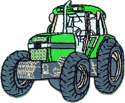 Produktbild von Traktor Kinder - Aufnäher, Bügelbild, Aufbügler, Applikationen, Patches, Flicken, Zum Aufbügeln, Größe: 6,5 x 5 cm