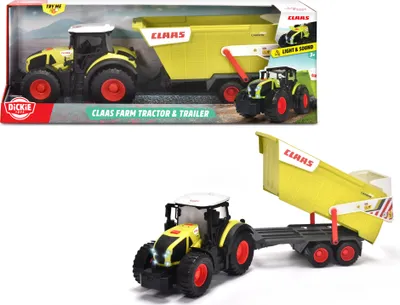 Immagine prodotto di Dickie Toys Traktor FARM z Przyczepą, Światła i Dźwięki 64 cm