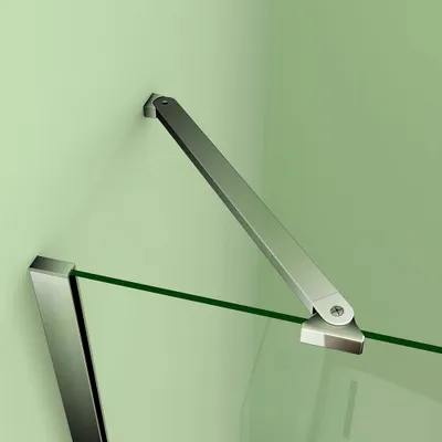 Produktbild von 50cm Diagonal Wandhalterung Chrom glänzend für 6-8mm Duschkabine Duschwand walk in Glaswand