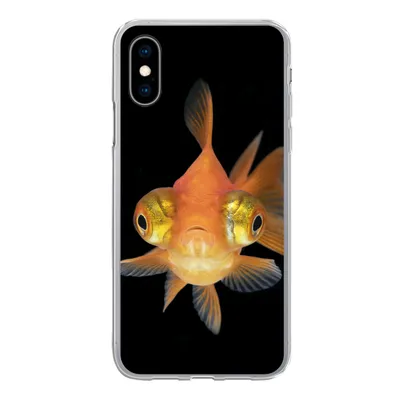 Produktbild von MuchoWow® Handyhülle Schutzhülle Hülle für iPhone X Goldfisch - Meerestiere - Augen Silikon Softcase Handy Hülle - Handyhülle