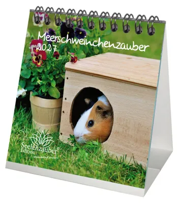 Produktbild von Meerschweinchenzauber Tischkalender 10x10cm für 2027 Meerschweinchen - Seelenzauber