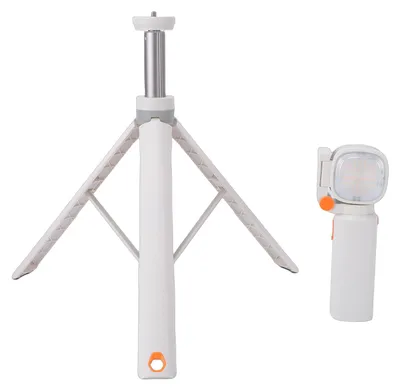 Produktbild von 4-in-1-Campinglampe mit magnetischem Stativ, tragbare Arbeitsleuchte, Videoleuchte mit einstellbarer Farbtemperatur, Taschenlampe, Notfallleuchte für den Außenbereich,