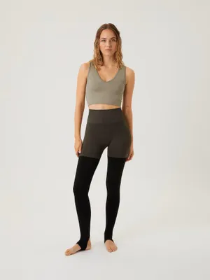 Produktbild von Björn Borg - Damen - Sthlm Nahtlose Strumpfhose Mit Offener Ferse - Bunt/Grün/Schwarz - Gr. M / L