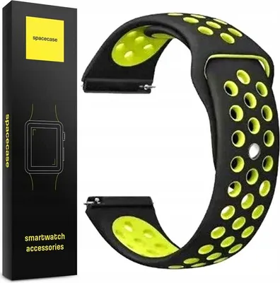 Obrázok produktu pre Športový náramok Spacecase 22 mm čierny/žltý silikón