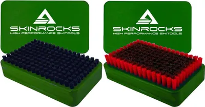 Zdjęcie produktu dla SkinRocks zestaw 2 szczotek do podkładu narciarskiego BaseBrush z włosia końskiego miedź/brąz