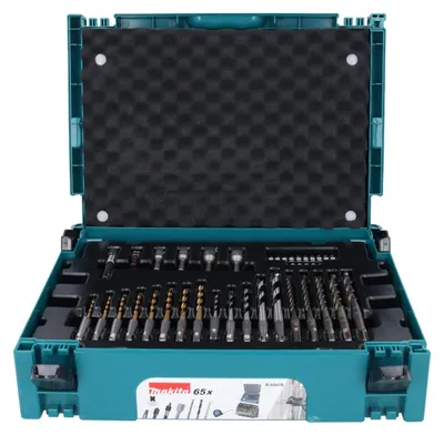 Immagine prodotto di Makita SDS-plus Set di punte e trapani 65 pezzi + Makpac ( B-69478 ) per legno / pietra / metallo
