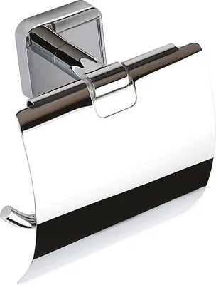 Produktbild von BASI Papierrollenhalter mit Deckel Messing Chrom poliert 137x144x78 mm für Bad & WC >> zum Bohren