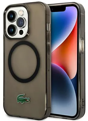 Zdjęcie produktu dla Etui Lacoste Transparent MagSafe do iPhone 14 Pro Max czarny