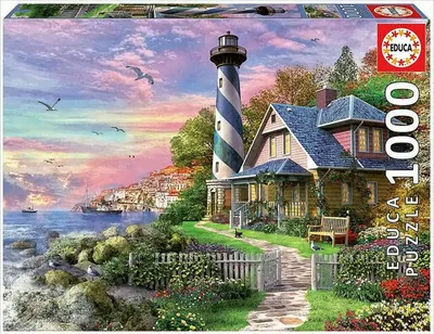 Zdjęcie produktu dla Puzzle krajobrazowe i przyrodnicze - EDUCA - Latarnia morska Rock Bay - 1000 elementów - dla dorosłych