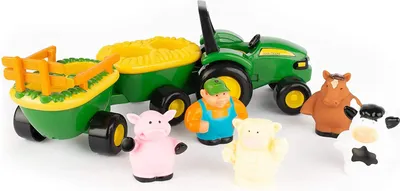 Produktbild von Britains 42947 - John Deere Musik-Traktor mit Anhänger und Tieren
