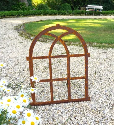 Produktbild von Eisenfenster Terrassenmauer, Fenster Gartenmauer, Stallfenster wie antik - Gotha