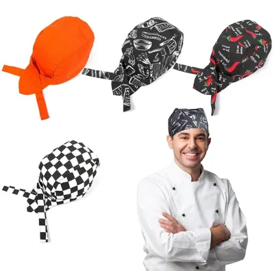 4er-Set Unisex-Kochmützen, atmungsaktiv, verstellbar