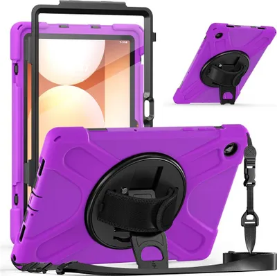 Produktbild von Samsung Galaxy Tab A11 Plus Hülle - Coverup Heavy Duty Case mit Schultergürtel - Violett