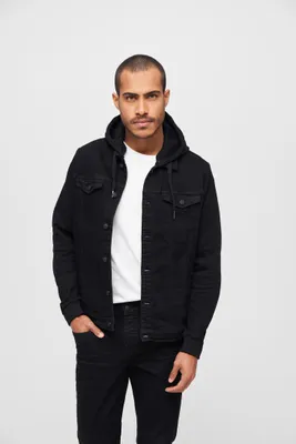 Produktbild von Brandit Cradock Denim Outdoorjacke, Schwarz/Schwarz Größe XL