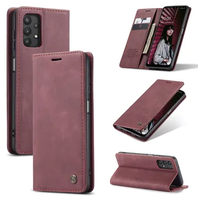 Produktbild von König Design Hülle kompatibel mit Samsung Galaxy A32 5G Kunstleder Handyhülle - Handy Case Rot