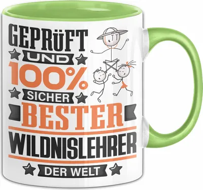 Produktbild von Wildnislehrer Geschenk Lustiger Spruch für Wildnislehrer Geschenkidee Bester Wildnislehrer Der Welt (Grün)