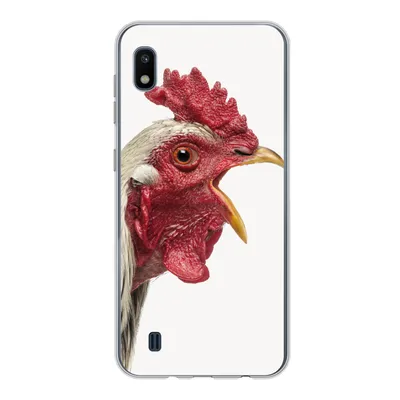 Produktbild von MuchoWow® Handyhülle Schutzhülle Hülle für Samsung Galaxy A10 Hahn - Tiere - Bauernhoftiere - Jungen - Kinder - Mädchen Silikon Softcase Handy Hülle - Schutzhülle