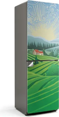 Obrázek produktu pro Květinový akvarelový vzor - Samolepka na lednici - Samolepka na lednici - Samolepicí fólie na lednici - Dekorace do kuchyně - 60x190 cm