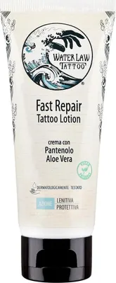 Produktbild von Water Law - Tattoo Fast Repair Beruhigende Nach-Tattoo-Creme 50ml - Mit Pflanzlichem Panthenol, Bio Aloe Vera und Glycerin, Feuchtigkeitsspendend, ...