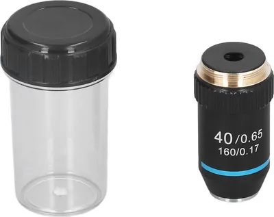Obrázek produktu pro Achromatický mikroskopický objektiv 40X s velkým zvětšením 20,2mm závit Standardní RMS černá 195