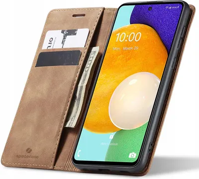 Zdjęcie produktu dla Etui z klapką SPACECASE Wallet do Galaxy A53 Brązowy