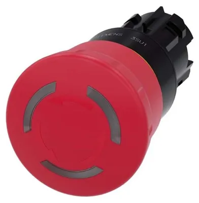 Produktbild von Siemens BEL. NOT-HALT-PILZDRUCKTASTER, 40MM, ROT, Turn-release, 47 g, 85 mm, 45 mm, 45 mm