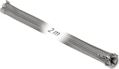 Zdjęcie produktu dla DELOCK Geflechtschlauch mit Reißverschluss 2 m x 50 mm grau