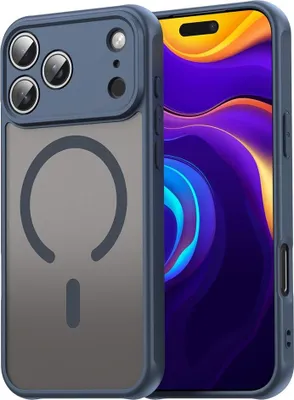 Produktbild von iPhone 17 Pro Max Hülle - Coverup Mattes transparentes Back Cover mit Kameraschutz - MagSafe Compatible - Blau