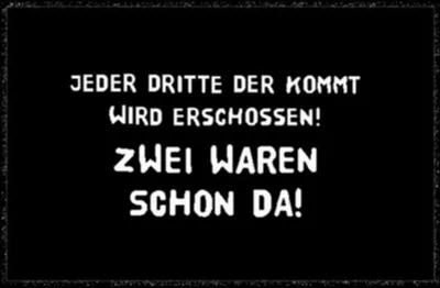 Produktbild von Fußmatte Schmutzfangmatte Jeder Dritte schwarz 40x60 cm | 101605, Größe:40x60