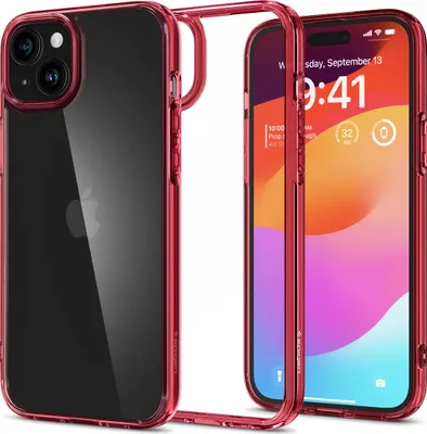 Produktbild von Spigen ACS06654, Cover, Apple, iPhone 15 Plus, 17 cm (6.7"), Rot