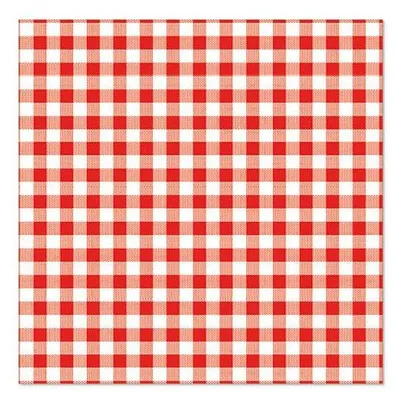 Produktbild von Papstar Servietten, rot 3-lagig 1/4-Falz 33 x 33 cm "Vichy Karo" 360 Stück