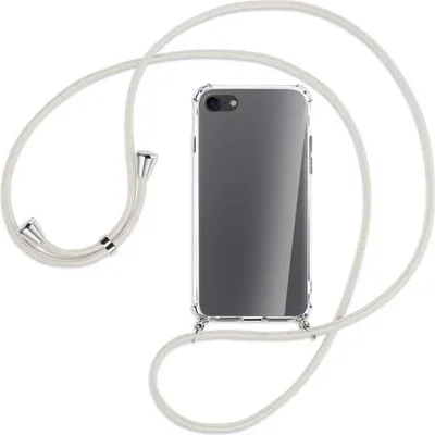 Produktbild von Handykette Backcover-Schutzhülle mit Band (Metall silberfarben) für Apple iPhone 7, iPhone 8 - broken white
