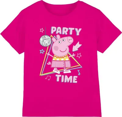 Obrázok produktu pre Prasiatko Peppa - Detské tričko "Party Time" TV5058 (104) (fuchsiová)