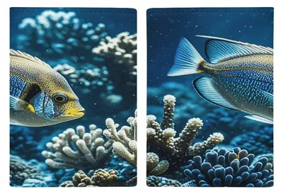 Immagine prodotto di Portafoglio per passaporto con motivo a tema oceano