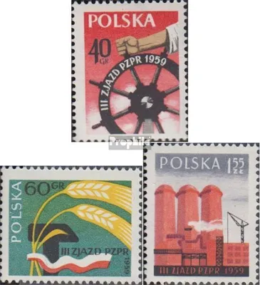Produktbild von Briefmarken Polen 1959 Mi 1090-1092 (kompl.Ausg.) postfrisch Arbeiterpartei