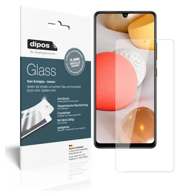 A product package for a screen protector, with a smartphone display shown on the right.